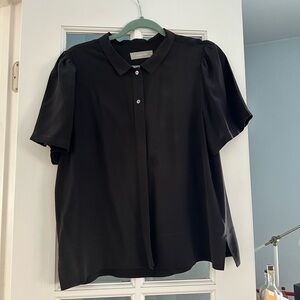 Everlane silk black top